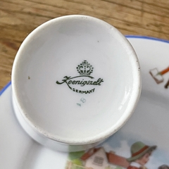 Juego de plato y vaso para niños de porcelana alemana, koenigszelt. en internet