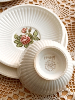 Plato de postre de loza inglesa Wedgwood, Moss Rose. 16 cm. no lo - comprar online