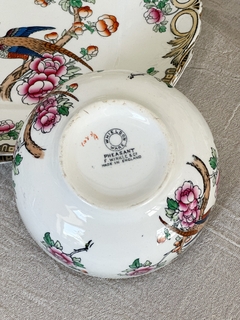 Dúo de té Wieldon Ware Semi-Porcelana F. Winkle y compañía Inglaterra C. 1908-11 - Antigua Carola