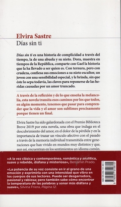 Dias sin ti - Sastre Elvira / Ed: Seix Barral - comprar online