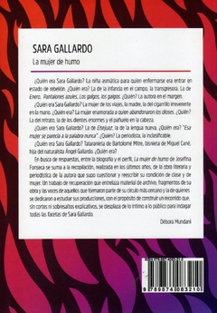 Sara Gallardo la mujer de humo - Fonseca Josefina / Ed: Añosluz - comprar online