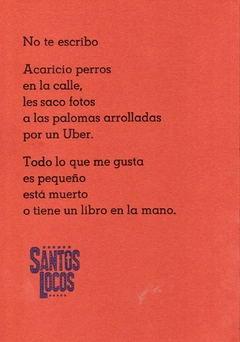 Acaricio perros - Iturraspe Consuelo / Ed: Santos Locos Poesía - comprar online