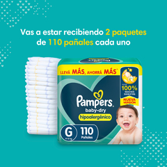 PACK X2 PAMPERS BABY-DRY PACK MENSUAL (G al XXG)