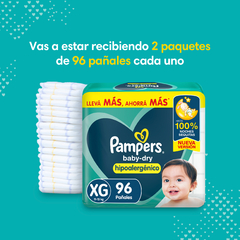 PACK X2 PAMPERS BABY-DRY PACK MENSUAL (G al XXG) - comprar online