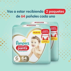 PACK X2 PAMPERS PREMIUM CARE PANTS MES CONSUMO (G al XXG)