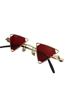 Óculos de Sol Grungetteria Vendetta Dourado e Vermelho - comprar online