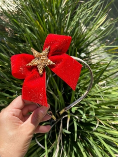 Tiara ou Arco Laço Vermelho com Estrela - Angelica - comprar online