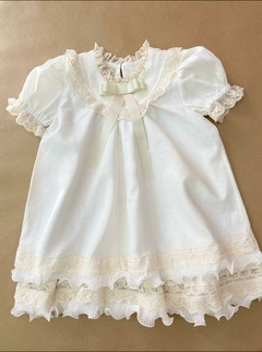 Vestido Antonella: Cambraia de Linho, Algodão e Renda (infantil) - Laços da Antonella