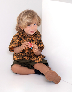 Camisa Chess PPNN: Linho e Algodão (infantil) - comprar online