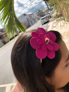 Tiara flor de couro - Ana - comprar online
