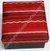 Gravata Skinny - Vermelho com Listra Detalhada em Branco e Marrom com Lenço e Abotoadura - COD: AD423 - comprar online
