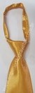 Gravata Tradicional de Zíper - Dourado Liso em Cetim - COD: WR832 - comprar online