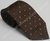 Gravata Skinny - Marrom Chocolate Quadriculada Detalhada com Traços Creme e Laranja - COD: MH312 na internet