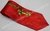 Gravata Tradicional - Vermelha com Clarone Dourado COD: KB137