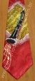 Gravata Tradicional - Vermelha com Clarinete e Partitura - COD: RB146 - comprar online