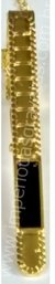Prendedor Tradicional - Dourado com Linhas na Vertical e Detalhe Preto - COD: JK559