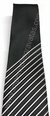Gravata Toque de Seda - Nó Liso - Preta Multi Listras Brancas na Diagonal - COD: MC223 - comprar online