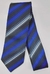 Gravata Skinny - Azul Marinho com Listras em Azul Royal e Branco - COD: KC262 - Império das Gravatas