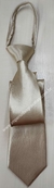Gravata Skinny de Zíper - Bege Liso Acetinado - COD: PX711 - comprar online