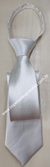 Gravata Skinny de Zíper - Branco Acetinado - COD: ZF297 - comprar online