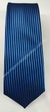Gravata Skinny - Preta com Linhas Verticais em Azul Royal - COD: PX379 - comprar online