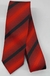 Gravata Skinny - Vermelho Escuro Fosco com Riscado Preto na Diagonal - COD: VEF99 - Império das Gravatas