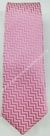 Gravata Skinny - Rosa Claro com Detalhes Chevron em Rosa Pink - COD: PX383 - Império das Gravatas