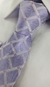 Gravata Skinny - Lilás Claro Fosco com Quadros Diagonais e Pontos Rosados - COD: PX360 - Império das Gravatas
