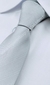 Gravata Skinny - Prata Clara com Listras Diagonais Tom Sobre Tom - COD: KW177 - Império das Gravatas
