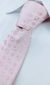 Gravata Skinny - Rosa Claro com Detalhes Quadriculados - COD: PX374 - Império das Gravatas