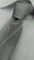 Gravata Skinny - Cinza Acetinada Detalhada com Linhas Diagonais - COD: GCA21 - Império das Gravatas