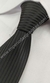 Gravata Skinny - Preto Fosco com Listras Verticais Acetinadas - COD: GS206 - Império das Gravatas