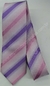 Gravata Skinny - Lilás Claro com Listras Rosas e Roxas na Diagonal - COD: ZF223
