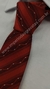 Gravata Skinny - Vermelho Escuro com Pontilhado e Linhas Onduladas - COD: PX350 - Império das Gravatas