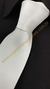 Gravata Skinny - Branco Fosco Quadriculado - COD: PH113 - Império das Gravatas