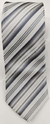 Gravata Skinny - Cinza Claro com Listrado Cinza Tom Sobre Tom - COD: CS322 - comprar online