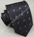 Gravata Skinny - Cinza Chumbo com Pontos Brancos e Retângulos Intercalados - COD: CCPB21 na internet