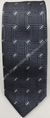 Gravata Skinny - Cinza Chumbo com Pontos Brancos e Retângulos Intercalados - COD: CCPB21 - comprar online