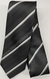 Gravata Skinny - Preta com Listra Branca na Diagonal - COD: A107