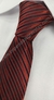 Gravata Espelhada - Marsala com Preto em Linhas Diagonais - COD: GL122 - Império das Gravatas