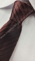 Gravata Espelhada - Bordô com Listras Pretas na Diagonal - COD: KL625 - Império das Gravatas
