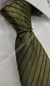 Gravata Espelhada - Verde Musgo Espelhada com Linhas Pretas na Diagonal - COD: CS331 - Império das Gravatas