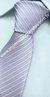 Gravata Skinny Espelhada - Lavanda com Linhas Brancas na Diagonal - COD: CS3251 - Império das Gravatas