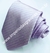 Gravata Skinny Espelhada - Lavanda com Linhas Brancas na Diagonal - COD: CS3251 na internet