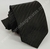 Gravata Espelhada - Preta com Linhas Pretas Foscas Intercaladas na Diagonal - COD: AF658 na internet