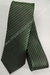 Gravata Espelhada - Verde Bandeira Detalhada com Linhas Pretas Foscas em Diagonal - COD: VDB211