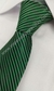 Gravata Espelhada - Verde Floresta com Linhas Pretas Foscas na Diagonal - COD: VDF200 - Império das Gravatas