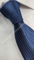 Gravata Espelhada - Azul Marinho com Listras Verticais - COD: PX125 - Império das Gravatas