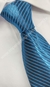 Gravata Espelhada - Azul Petróleo Detalhada com Linhas Diagonais - COD: KS728 - loja online