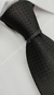 Gravata Skinny - Preta Fosca com Quadriculado Acetinado - COD: PH125 - Império das Gravatas